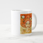 Porträt eines schönen Mädchens Jumbo-Tasse (Vorderseite Rechts)