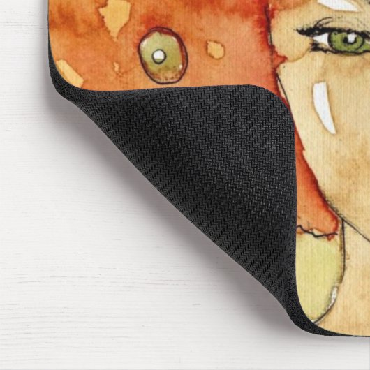 Porträt eines schönen Mädchens Mousepad (Ecke)