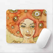 Porträt eines schönen Mädchens Mousepad (Mit Mouse)
