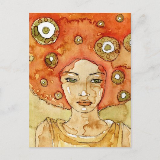 Porträt eines schönen Mädchens Postkarte (Vorderseite)