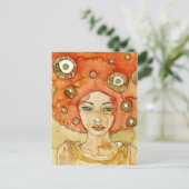 Porträt eines schönen Mädchens Postkarte (Stehend Vorderseite)