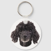 Porträt eines schwarzen Löffels Schlüsselanhänger (Vorderseite)