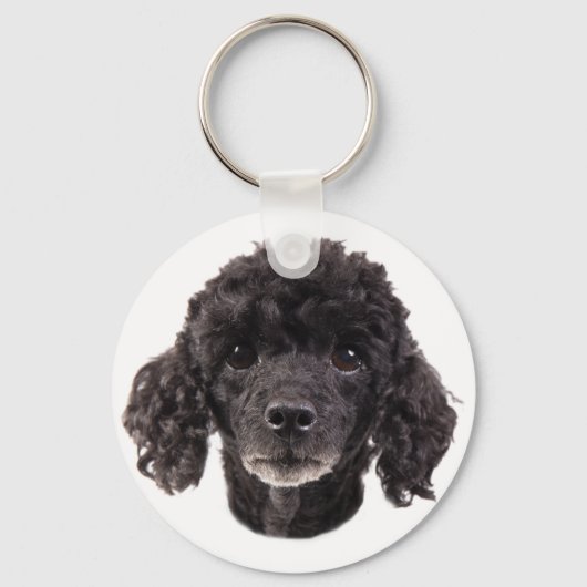 Porträt eines schwarzen Löffels Schlüsselanhänger (Vorderseite)