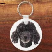 Porträt eines schwarzen Löffels Schlüsselanhänger (Vorderseite)