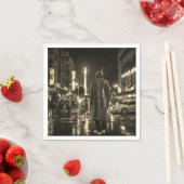 Porträt eines schwarzen Mannes in der Papierservie Serviette (Beispiel)