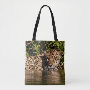 Porträt eines schwimmenden Jaguars Tasche