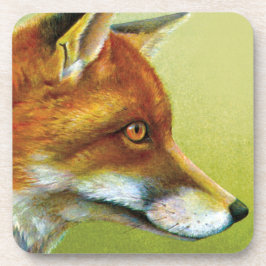 Porträt eines Sets der feinen Kunst des Fuchses Untersetzer