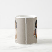 Porträt eines Sheltie-Mischlingshundes Kaffeetasse (Mittel)