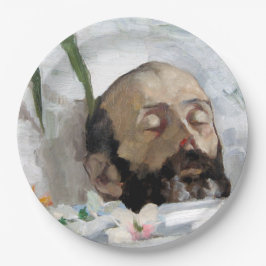 Porträt eines Toten (Sterblichkeit und Tod) (Art. Pappteller