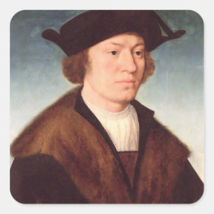 Porträt eines unbekannten Mannes, 1520 (Öl auf Quadratischer Aufkleber