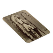 Porträt eines Ureinwohners aus "Buffalo Bill's Magnet (Rechte Seite)