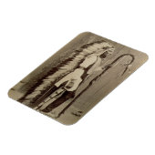 Porträt eines Ureinwohners aus "Buffalo Bill's Magnet (Linke Seite)