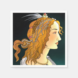 Porträt eines weiblichen Napkins Serviette