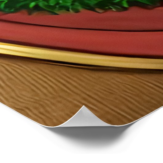 Porträt eines Zwergwanzes mit Bart | Art der AI Poster (Ecke)