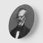 Porträt Flottenadmiral-Cornelius Vanderbilt circa Runde Wanduhr (Winkel)