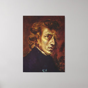 Porträt Frederic Chopin durch Eugene Delacroix Leinwanddruck