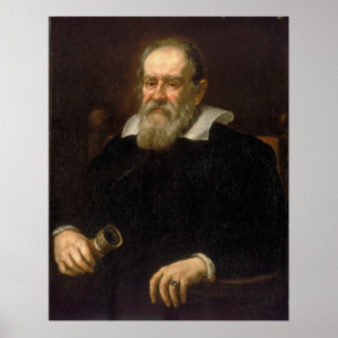 Porträt Galileo Galilei von Justus Sustermans Poster