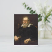 Porträt Galileo Galilei von Justus Sustermans Postkarte (Stehend Vorderseite)