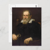 Porträt Galileo Galilei von Justus Sustermans Postkarte (Vorne/Hinten)