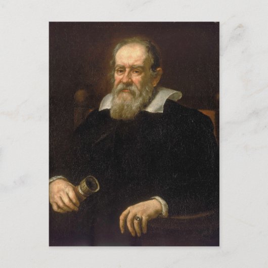 Porträt Galileo Galilei von Justus Sustermans Postkarte (Vorderseite)