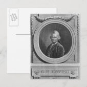 Porträt Gotthold Ephraim Lessing Postkarte (Vorne/Hinten)