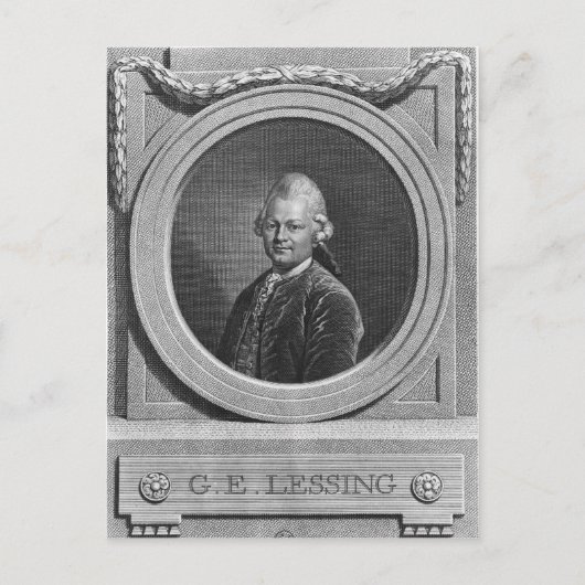 Porträt Gotthold Ephraim Lessing Postkarte (Vorderseite)