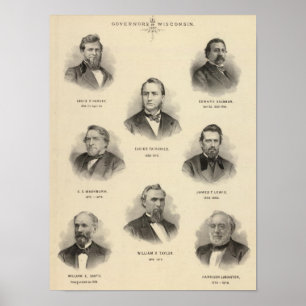 Porträt-Gouverneure von Wisconsin Louis P Harvey Poster
