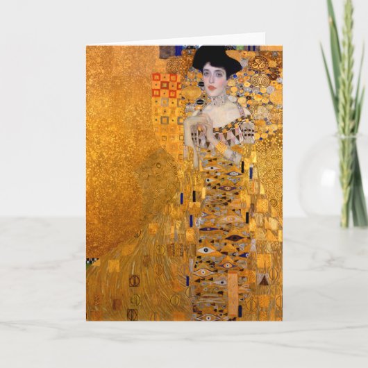 Porträt Gustav Klimt "Adele" Vintag Karte (Vorderseite)