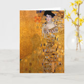 Porträt Gustav Klimt "Adele" Vintag Karte (Gelbe Blume)
