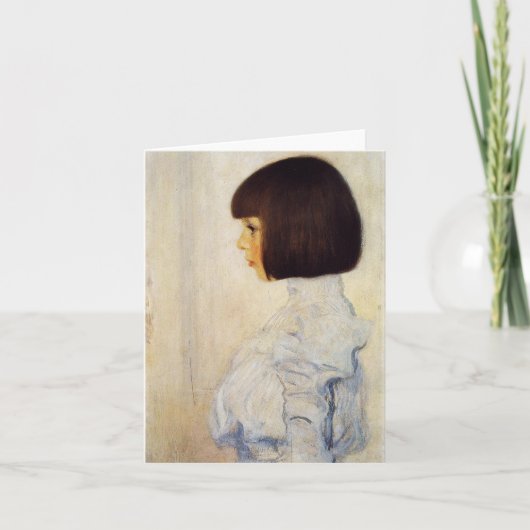 Porträt Gustav Klimt der Anmerkungs-Karte Helene Karte (Vorderseite)