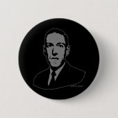 Porträt HPs Lovecraft Button (Vorderseite)