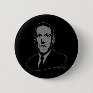 Porträt HPs Lovecraft Button