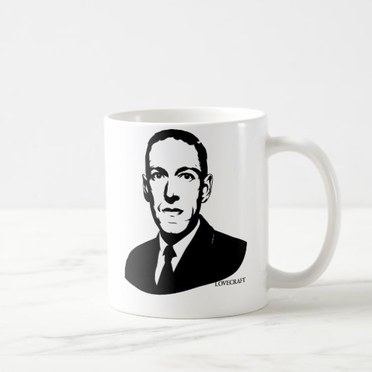 Porträt HPs Lovecraft Kaffeetasse (Rechts)