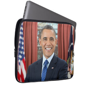 Porträt im Ovalen Büro, Obama Barack US-Präsident Laptopschutzhülle