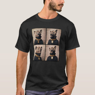 Porträt im Retro-Stil der 80er Jahre Hyäne T-Shirt