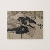 Porträt in voller Länge eines Samurai-Kriegers C. Puzzle (Horizontal)