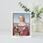 Porträt junger Frauen mit Einhorn von Raffael Postkarte (Stehend Vorderseite)