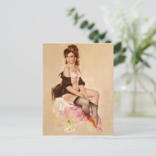 Porträt junger Frauen Postkarte (Stehend Vorderseite)