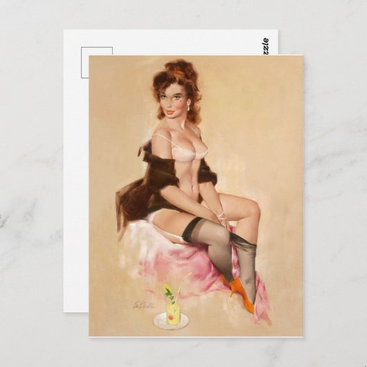 Porträt junger Frauen Postkarte (Vorne/Hinten)