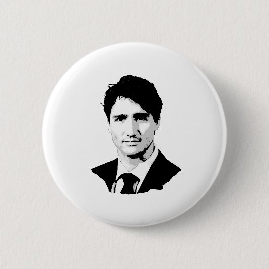 Porträt Justin Trudeau Button (Vorderseite)