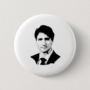 Porträt Justin Trudeau Button