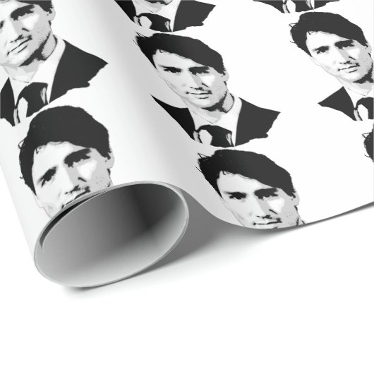 Porträt Justin Trudeau Geschenkpapier (Rolleneckpunkt)