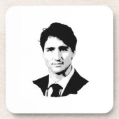 Porträt Justin Trudeau Getränkeuntersetzer (Vorderseite)