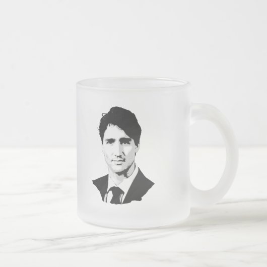 Porträt Justin Trudeau Mattglastasse (Rechts)