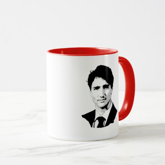 Porträt Justin Trudeau Tasse (VorderseiteRechts)