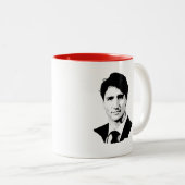 Porträt Justin Trudeau Zweifarbige Tasse (VorderseiteRechts)