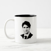 Porträt Justin Trudeau Zweifarbige Tasse (Links)