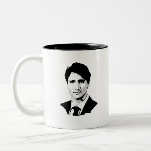 Porträt Justin Trudeau Zweifarbige Tasse (Links)
