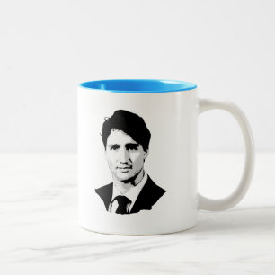 Porträt Justin Trudeau Zweifarbige Tasse