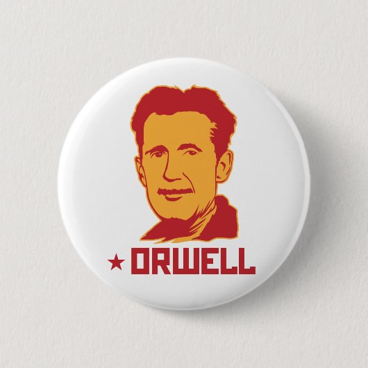 Porträt-Knopf Georges Orwell Button (Vorderseite)